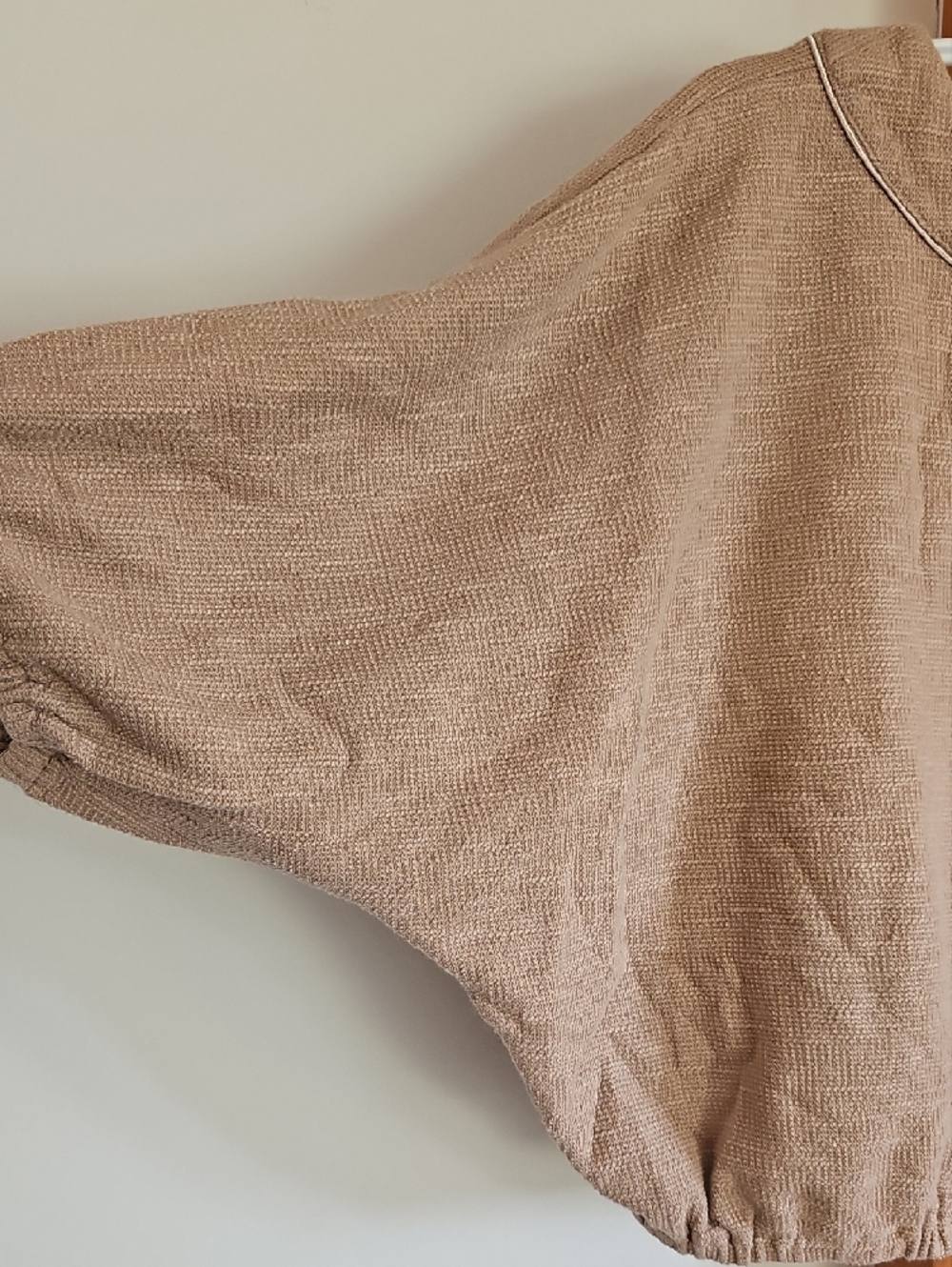 Anthropologie Neutral Blush Textured Knit Top